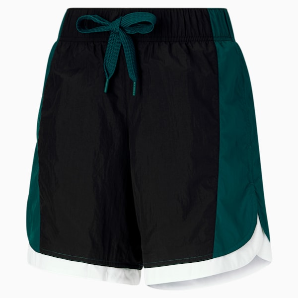 Short de básquetbol Stewie para mujer, Varsity Green, extralarge