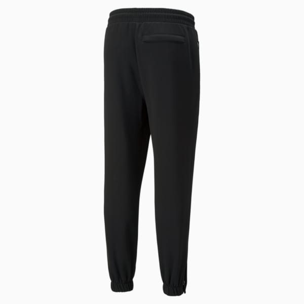 SWxP Men's Relaxed Fit Sweat Pants, Puma Black-Orange, extralarge-IND