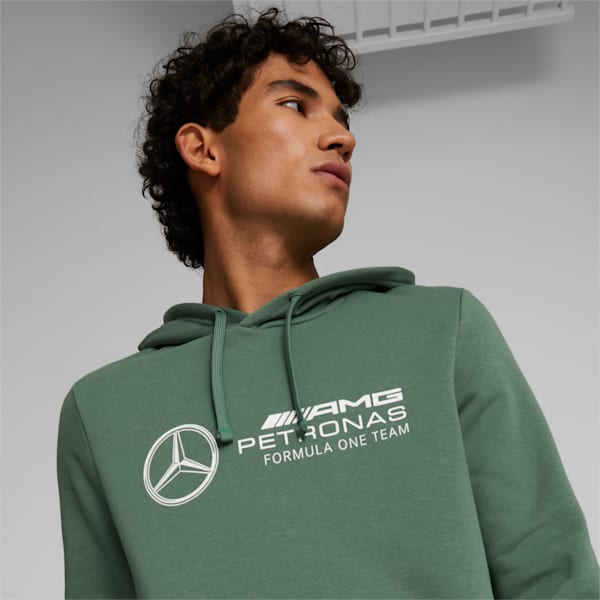 Sudadera con  gorra de polar para hombre Mercedes-AMG Petronas Motorsport F1 Essentials, Deep Forest, extralarge