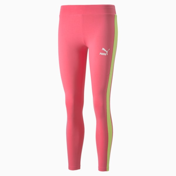 T7 Block Women's Leggings, Sunset Pink, extralarge-IND