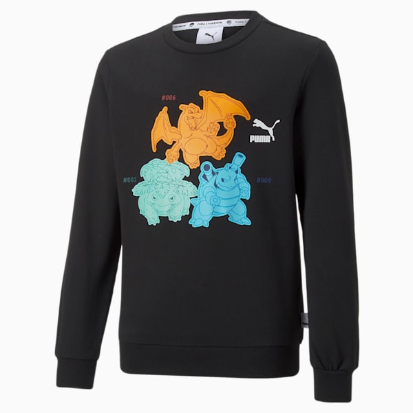 PUMA x POKÉMON Youth Regular Fit Sweatshirt, Puma Black, extralarge-IND