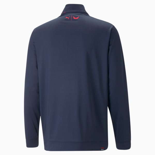 Camiseta de golf PUMA x VOLITION Camo Cover Quarter-Zip para hombre, Navy Blazer-Ski Patrol, extralarge