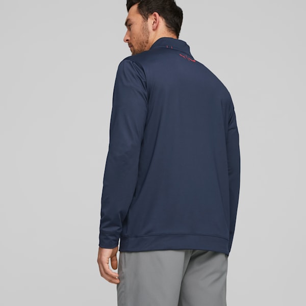 Camiseta de golf PUMA x VOLITION Camo Cover Quarter-Zip para hombre, Navy Blazer-Ski Patrol, extralarge