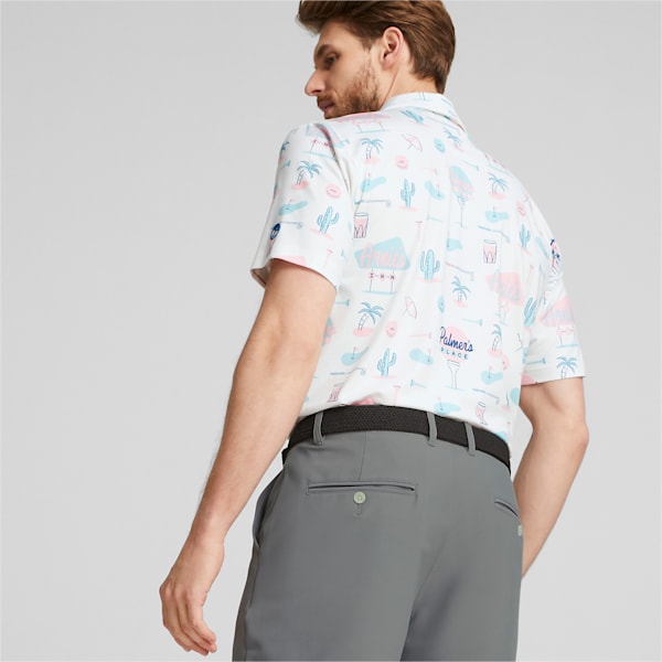 メンズ ゴルフ PUMA × ARNOLD PALMER プレイス ポロシャツ, Bright White-Pale Pink, extralarge-JPN