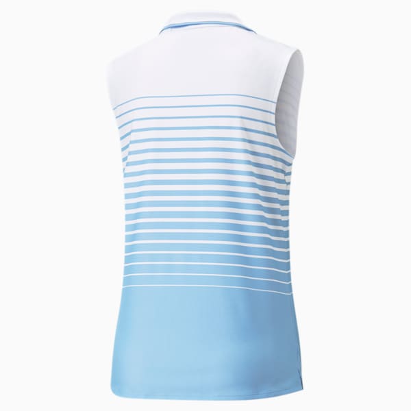 Mattr SL Stripe Golf Polo Shirt Women, Day Dream