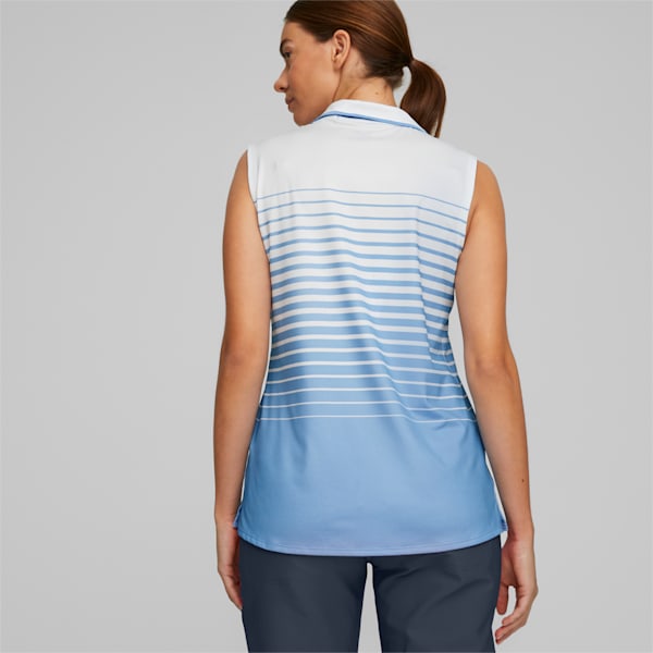 Mattr SL Stripe Golf Polo Shirt Women, Day Dream