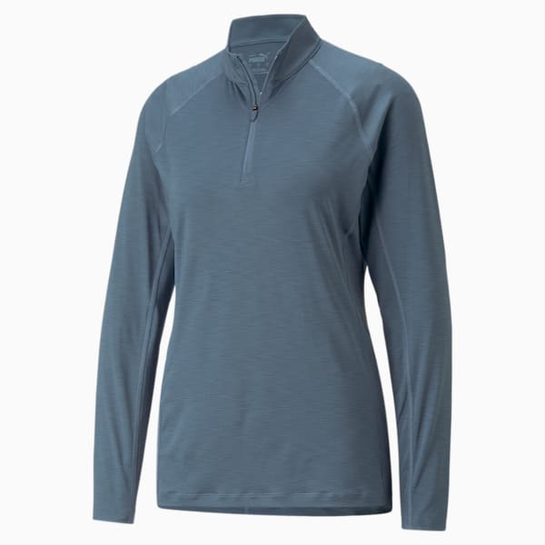 YouV Quarter-Zip Golf Pullover Women, Evening Sky Heather, extralarge-GBR
