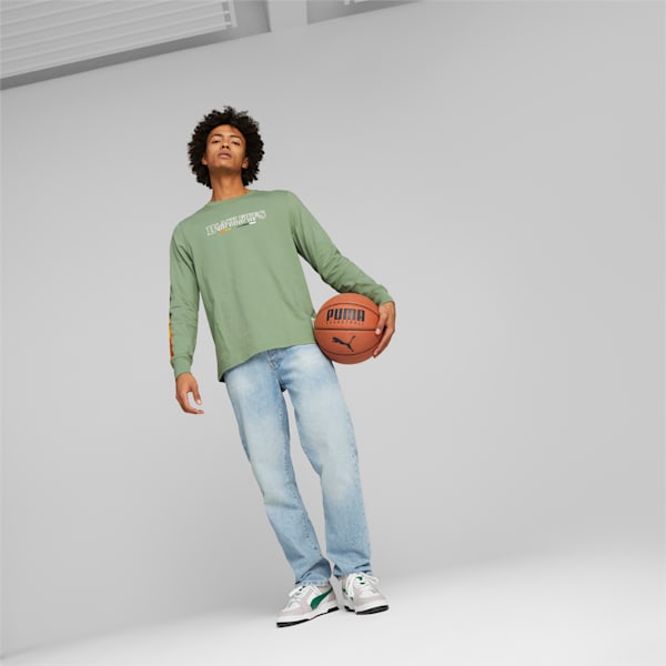 メンズ バスケットボール PUMA x BLACK FIVES 長袖 Tシャツ, Dusty Green