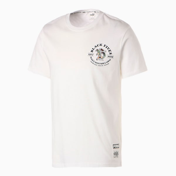メンズ バスケットボール PUMA x BLACK FIVES 半袖 Tシャツ, Puma White