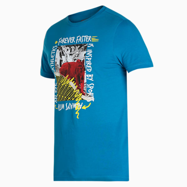 PUMAx1DER Graphic ll Men's Slim Fit T-Shirt, Vallarta Blue, extralarge-IND