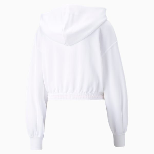 Summer Squeeze Cropped Women's Hoodie, Puma White, extralarge-IND