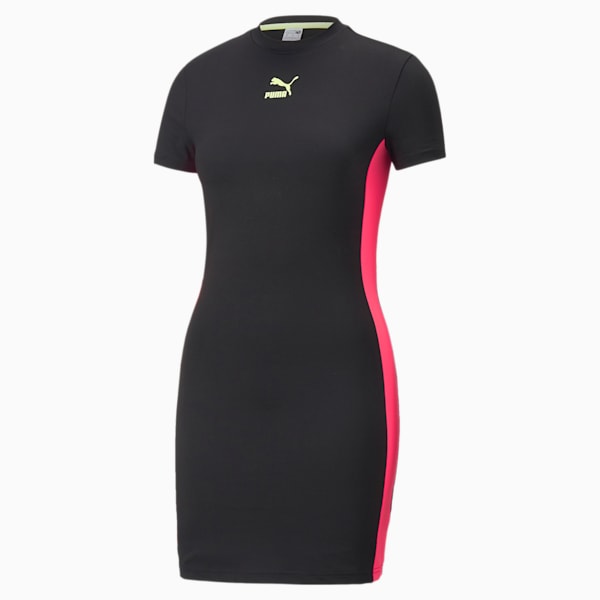 Summer Squeeze Short Length T-Shirt Dress Women, Puma Black, extralarge-IND