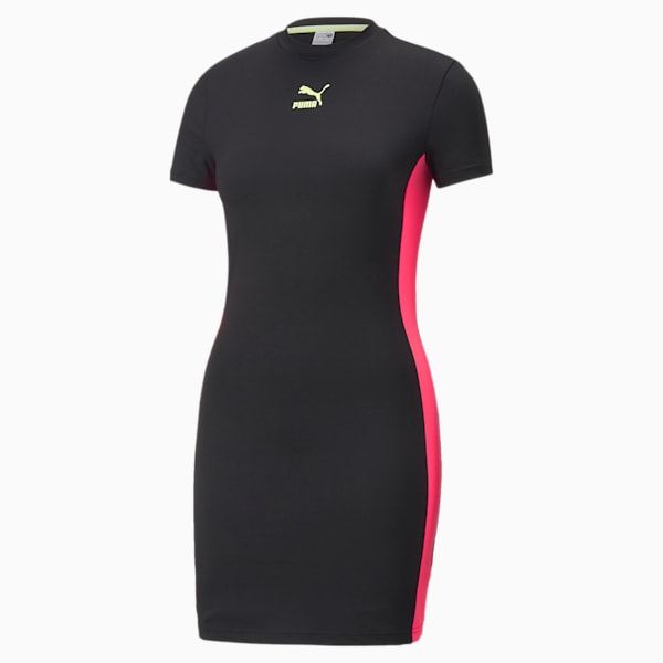 Summer Squeeze Women's Short-Length Tee Dress, Puma Black, extralarge