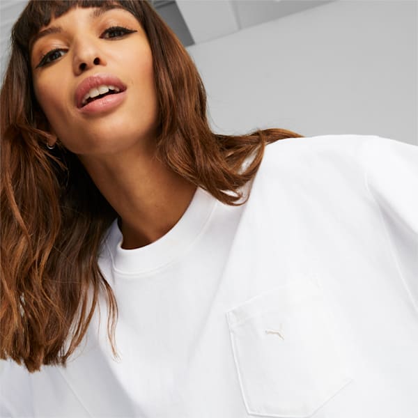 MMQ Pocket Unisex Relaxed Fit T-Shirt, PUMA White, extralarge-IND