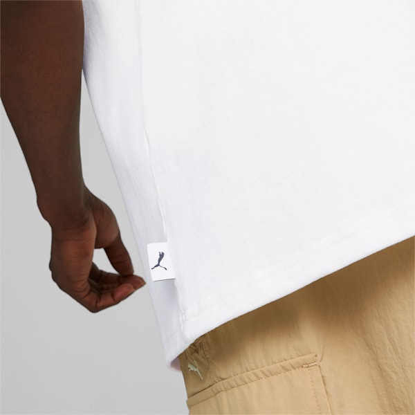 MMQ Pocket Unisex Relaxed Fit T-Shirt, PUMA White, extralarge-IND