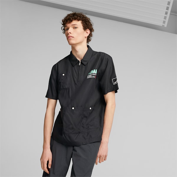 UPTOWN Graphic Unisex Shirt, PUMA Black, extralarge-IND