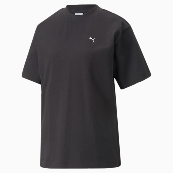 ウィメンズ YONA SUNPO モックネック 半袖 Tシャツ, PUMA Black, extralarge-JPN