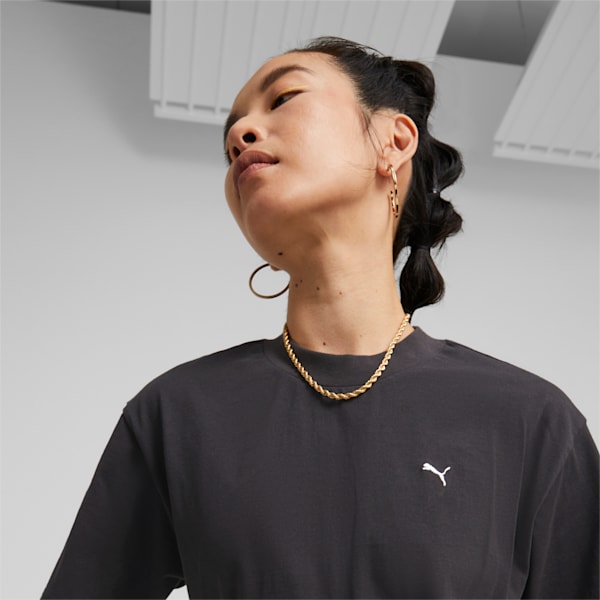 ウィメンズ YONA SUNPO モックネック 半袖 Tシャツ, PUMA Black, extralarge-JPN