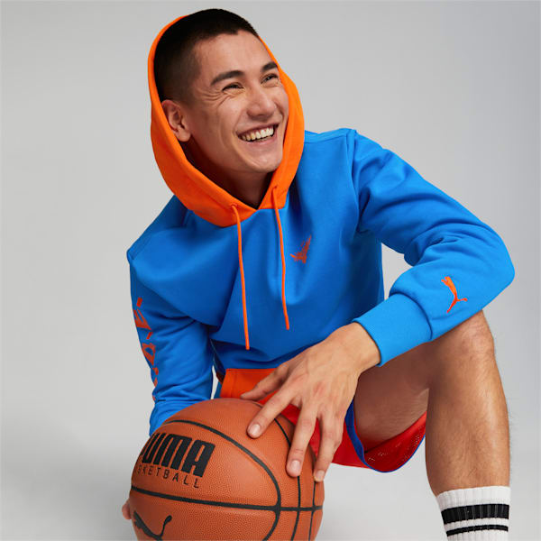 Melo Colorblock Men's Basketball Hoodie, Ultra Blue