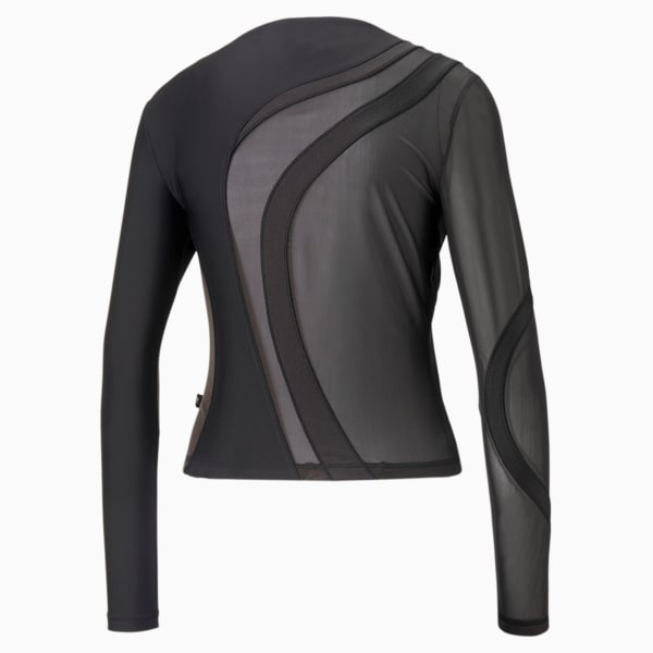 ウィメンズ アップタウン グラフィック 長袖 トップス, PUMA Black, extralarge-JPN