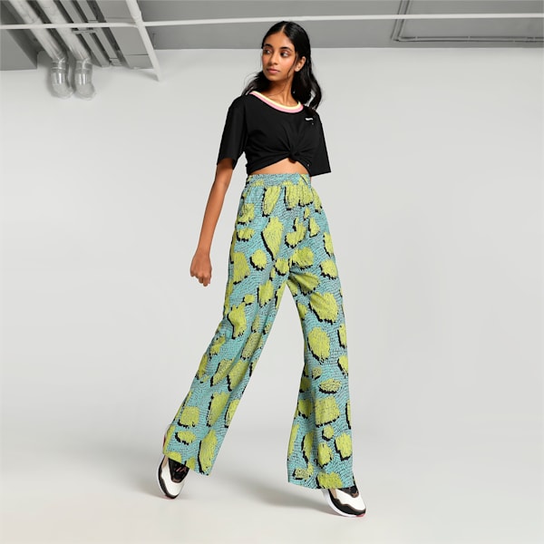 UPTOWN Graphic Women's Wide-Leg Pants, Mint-AOP, extralarge-IND