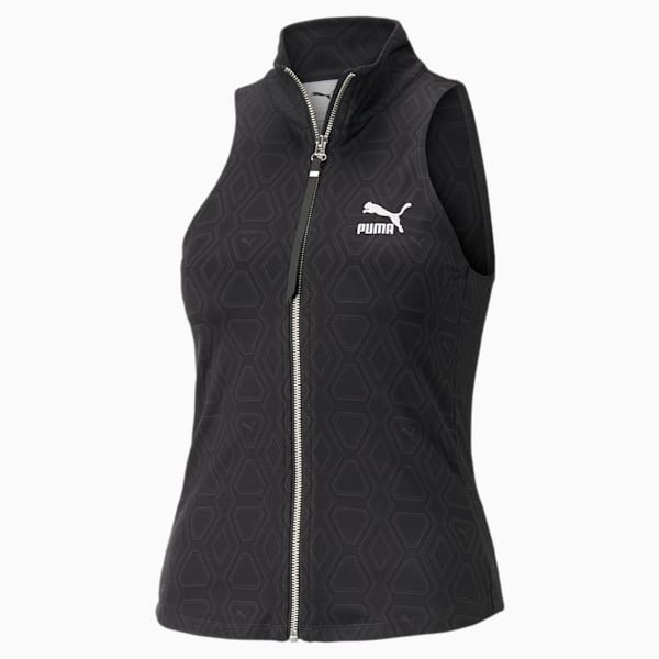 Luxe Sport T7 Knitted Women's Slim Fit Top, PUMA Black, extralarge-AUS