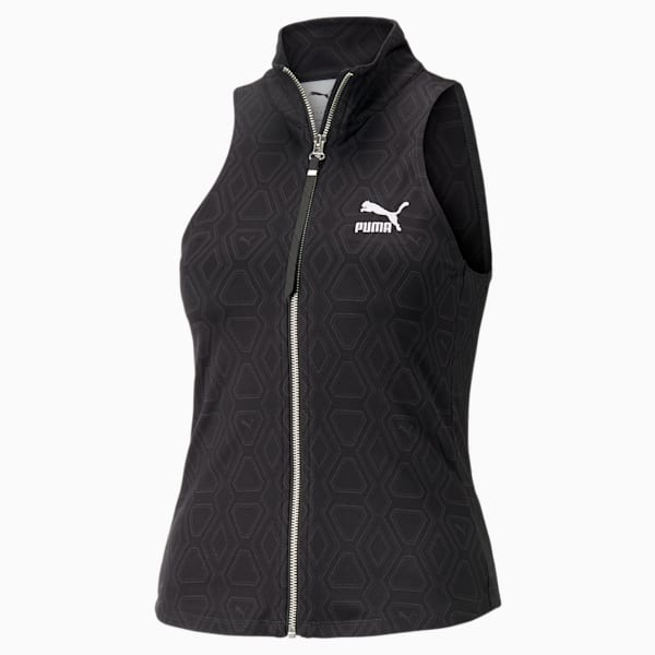 Luxe Sport T7 Knitted Women's Slim Fit Top, PUMA Black, extralarge-IND