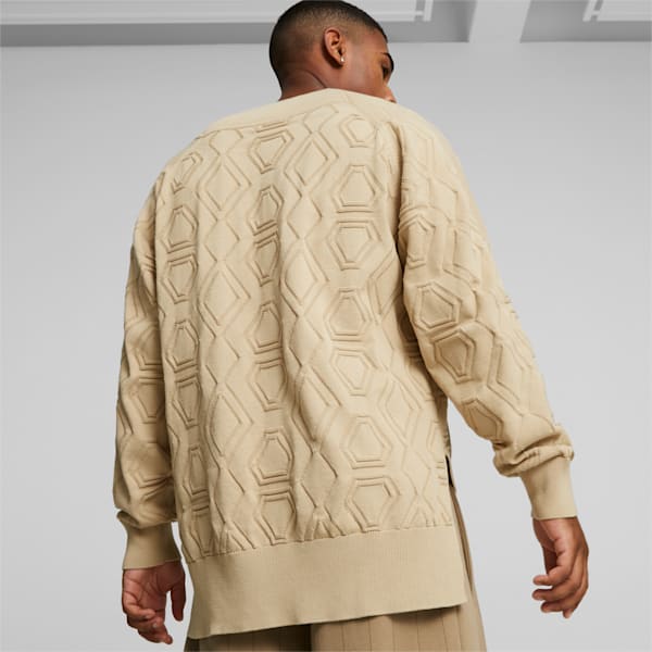ユニセックス LUXE SPORT オーバーサイズ Vネック セーター, Light Sand, extralarge-JPN