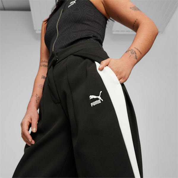 Pantalones Luxe Sport T7 Slouchy para mujer, PUMA Black