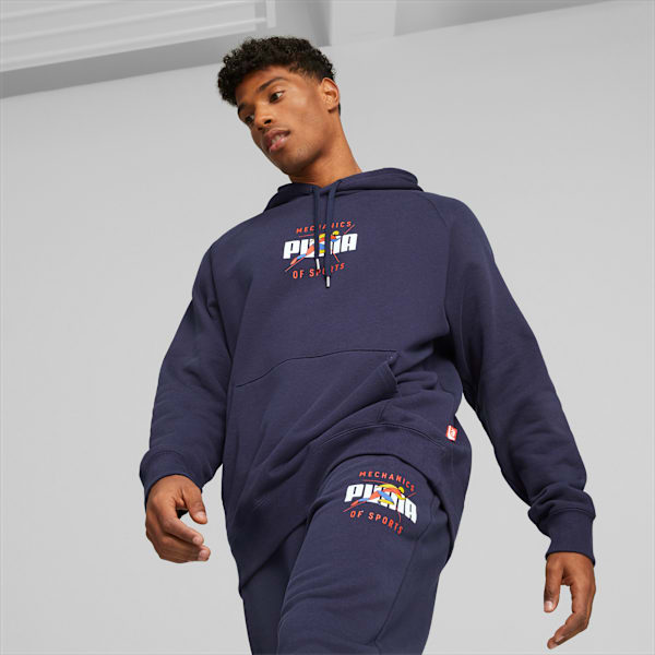 Track Meet Relaxed Fit Hoodie, PUMA Navy, extralarge-IND
