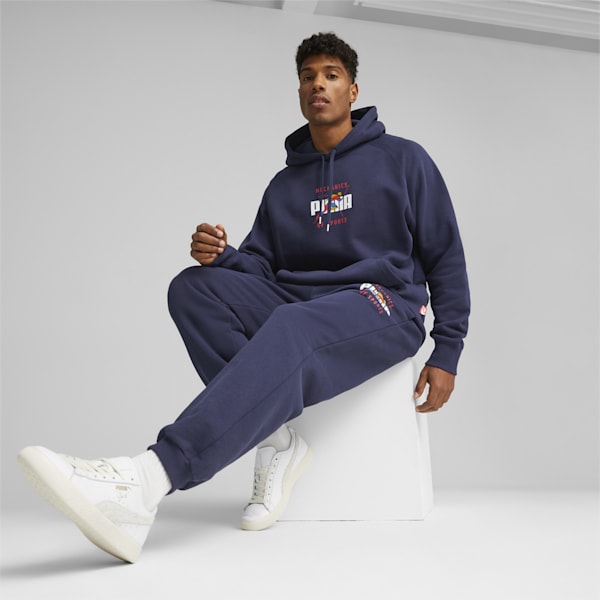 Track Meet Men's Relaxed Fit Sweat Pants, PUMA Navy, extralarge-AUS