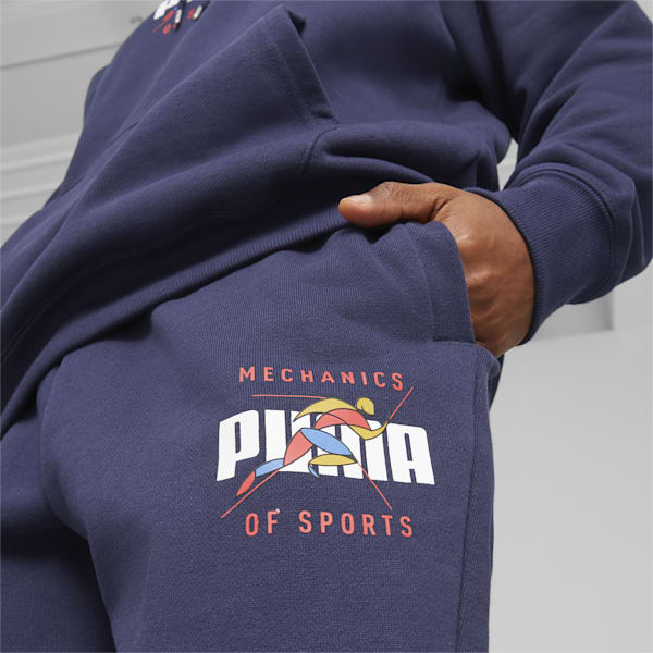 Track Meet Men's Relaxed Fit Sweat Pants, PUMA Navy, extralarge-AUS
