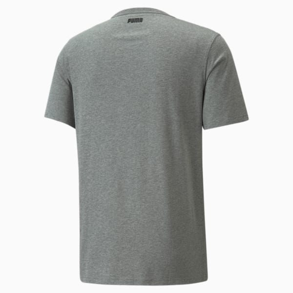 Dylan Short Sleeves Men's T-shirt, Medium Gray Heather-Puma Black, extralarge-IND