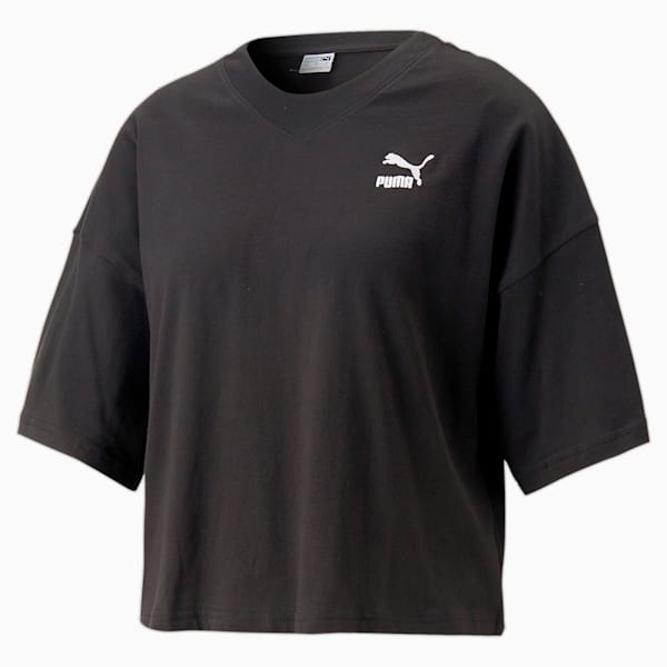 ウィメンズ CLASSICS オーバーサイズ 半袖 Tシャツ, PUMA Black, extralarge-JPN