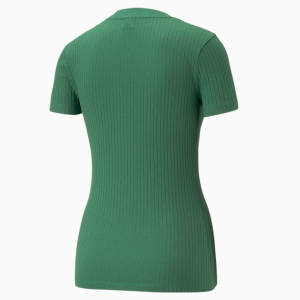 Classics Ribbed Women's Slim Fit T-Shirt, Vine, extralarge-IND