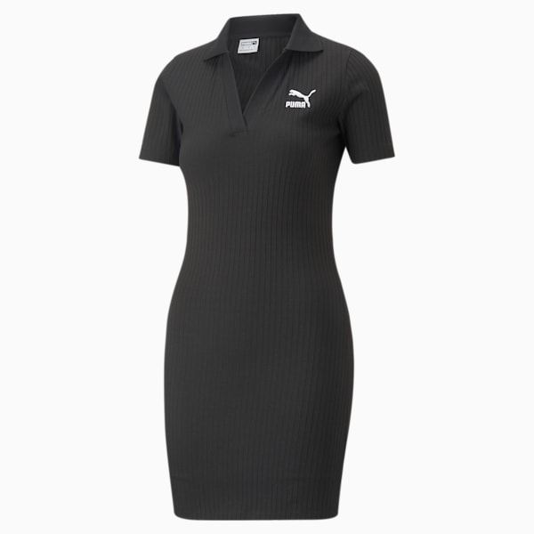 Classics Women's Ribbed Dress, PUMA Black, extralarge-IND