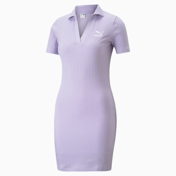 Classics Ribbed Women's Dress, Vivid Violet