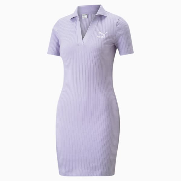 Classics Women's Ribbed Dress, Vivid Violet, extralarge-IND