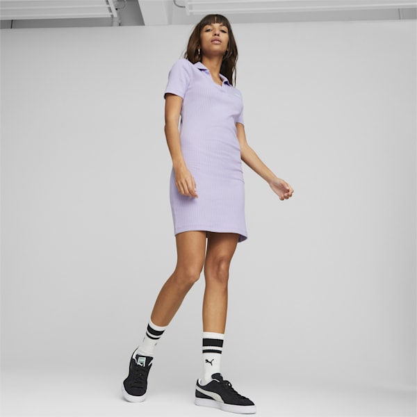 Classics Women's Ribbed Dress, Vivid Violet, extralarge-IND