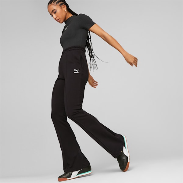 CLASSICS Flared Women's Slim Fit Pants, PUMA Black, extralarge-IND