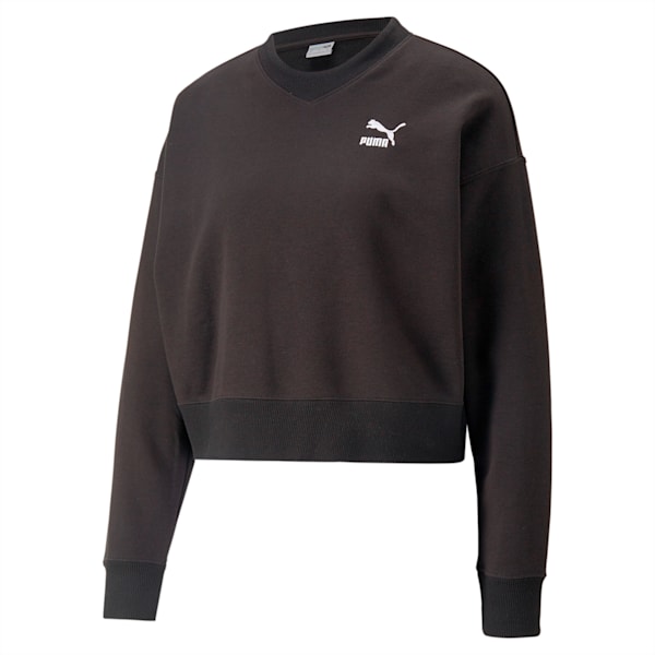 ウィメンズ CLASSICS クルーネック セーター スウェット, PUMA Black, extralarge-JPN
