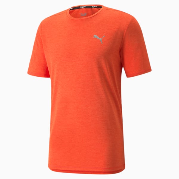 RUN Favorite Heather Short Sleeves Men's T-Shirt, Cherry Tomato Heather, extralarge-IND