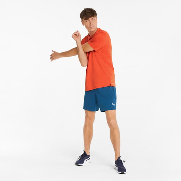 RUN Favorite Heather Short Sleeves Men's T-Shirt, Cherry Tomato Heather, extralarge-IND