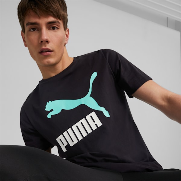 Camiseta Classics con logo para hombre, PUMA Black-mint