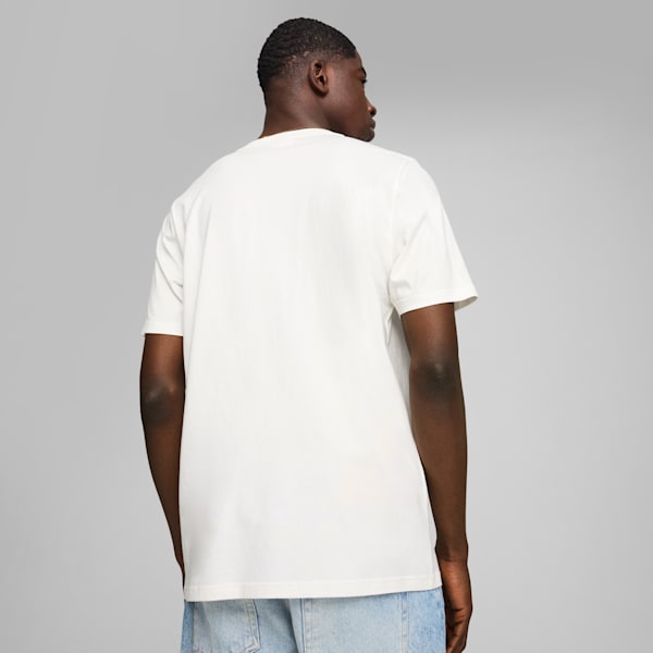 CLASSICS Men's Logo Tee, PUMA White-Lapis Lazuli, extralarge