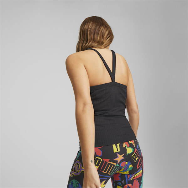 CLASSICS Women's Ribbed Slim Fit Tank Top, PUMA Black, extralarge-AUS