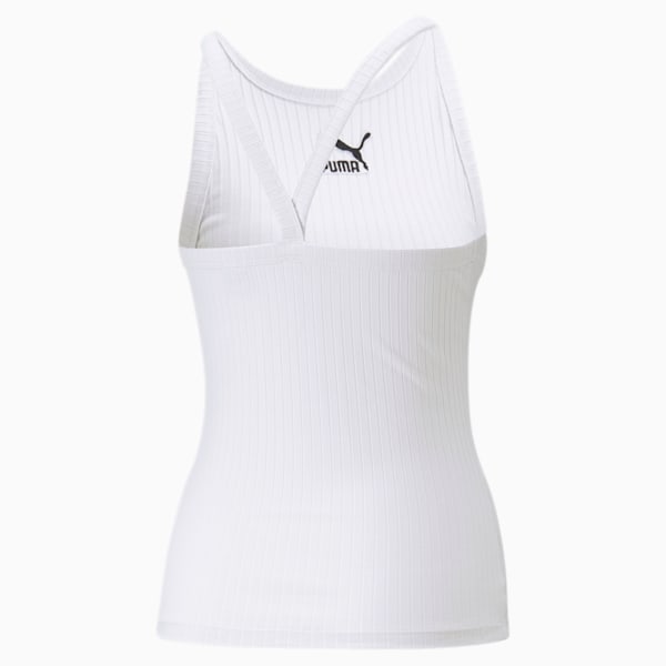 Classics Ribbed Tank Top Women, PUMA White
