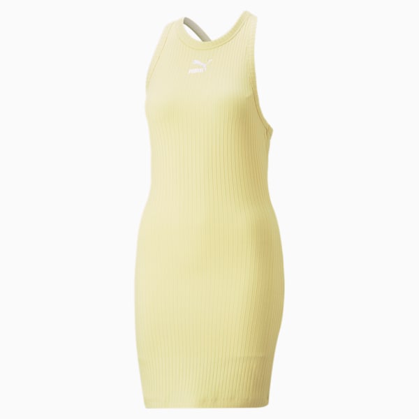 Vestido Classics sin mangas para mujer, Light Straw, extralarge