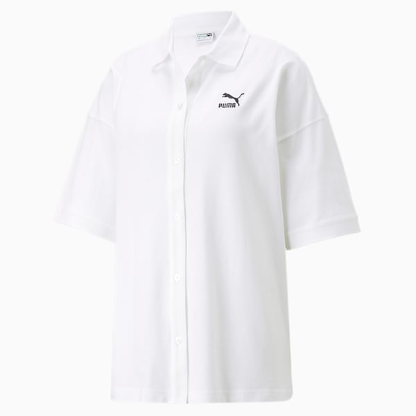 CLASSICS Women's Oversized Shirt, PUMA White, extralarge-IND