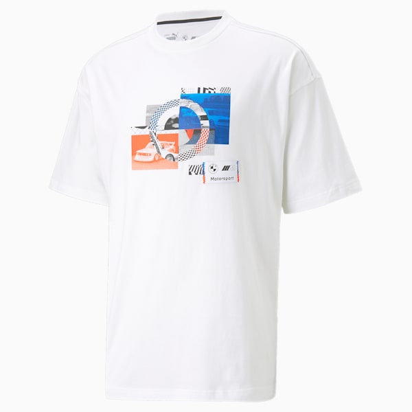 BMW M Motorsport Statement Car Graphic Men's T-Shirt, PUMA White, extralarge-IND